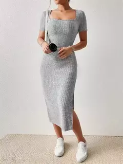 Vestido Gola Quadrada - FullFit