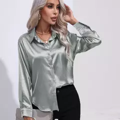 Blusa Manga Longa Cetim