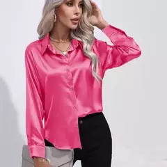 Blusa Manga Longa Cetim - loja online