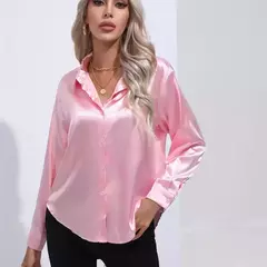 Blusa Manga Longa Cetim