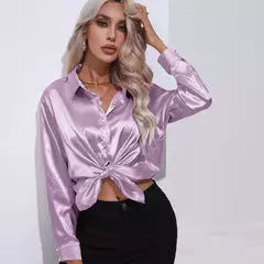 Blusa Manga Longa Cetim