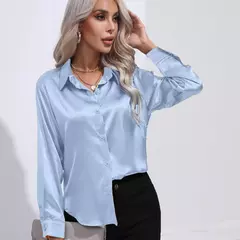 Blusa Manga Longa Cetim - comprar online