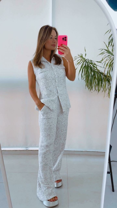 Conjunto em Tricot Areia