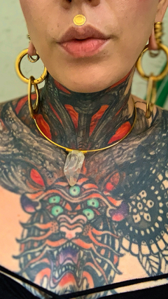 Chocker quartzo branco