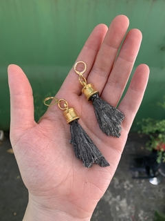 Brincos cianita ouro