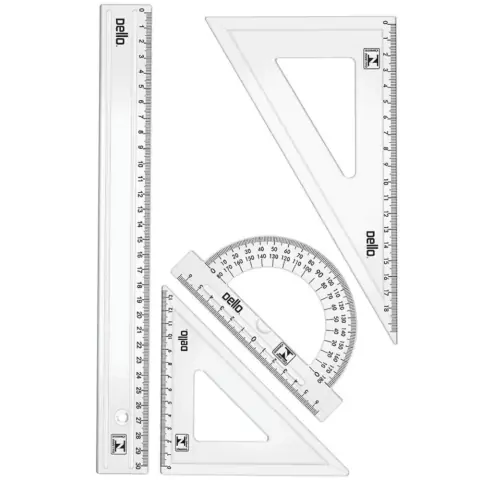 Kit Geométrico de Réguas com 4 peças ( Potência ) - Dello
