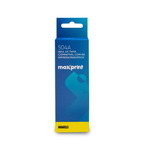 Refil de Tinta Compatível Maxprint Para Epson Ecotank ( 504A ) 70ml Amarela