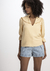 Blusa Manga Longa em Crepe com Babados - buy online