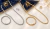Trijunto conjunto colar brinco e pulseira Riviera folheado a prata dourado e rose gold