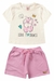 Conjunto Infantil Cropped Meia Malha + Short Moletinho na internet