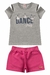 Conjunto Infantil Blusa Meia Malha + Short Moletinho na internet