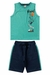 Conjunto Juvenil Camiseta Regata + Bermuda Moletinho na internet