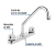 Mezcladora plástica 8" cuello largo para fregadero, standard FP-318 en internet