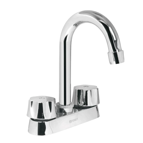 Mezcladora 4" para lavabo, cuello bar, cartucho cerámico M-060