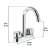 Mezcladora 4" para lavabo, cuello bar, cartucho cerámico M-060 - comprar en línea