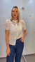 Blusa social em Renda Renata - dmelmoda