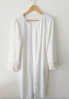 Cardigan Con Volados (jabot) Tul Plumeti Y Bordado - comprar online