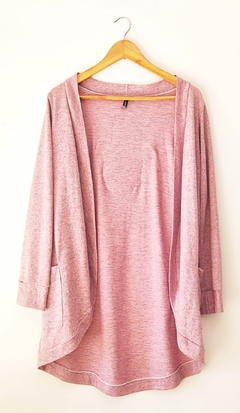 Cardigan Lanilla Rosa Con Bolsillos en internet