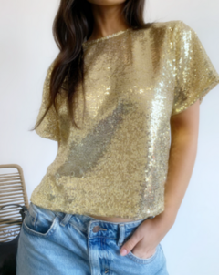 Blusa Remera De Lentejuelas