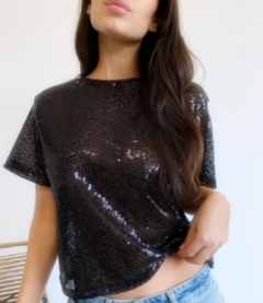 Blusa Remera De Lentejuelas