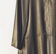 Imagen de Vestido Chemise De Gasa Lurex Dorada