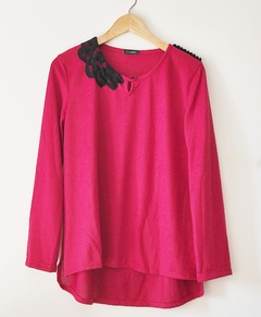 Sweater Lanilla Con Bordado En Delantera Contratono - comprar online