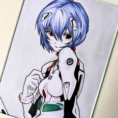Cuadro Rei Ayanami a color!