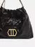 Bolsa Hobo Preta Couro Esther Grande - comprar online