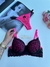 Conjunto Zoe Rosa neon/preto