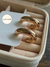 Arracada chunky cuadrada oro laminado 18k