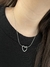 Collar Corazón silueta plateado - comprar en línea