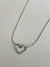 Collar Corazón silueta plateado