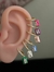 Piercing rectángulo color fiusha
