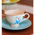 JOGO DE CAFÉ/CHÁ - PORCELANA COM BORDA DOURADA - 90ml - comprar online
