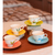 JOGO DE CAFÉ/CHÁ - PORCELANA COM BORDA DOURADA - 90ml