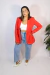 BLAZER ALONGADO BASICO VERMELHO - comprar online