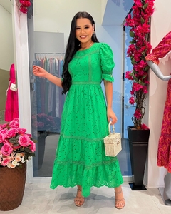 Vestido de Lese Verde Bandeira