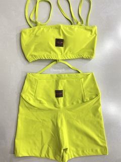 Conjunto de Short Geyssa Amarelo