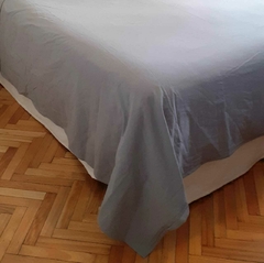 Cubrecama tusor liviano gris elefante con funda/s de almohadón 50 x 70 - comprar online