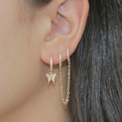 Hoops mariposa dorados - comprar en línea