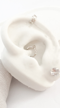 Piercing argola cravejada zircônia - comprar online