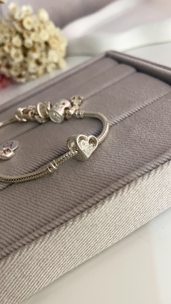 Berloque separador coração - Class Pratas