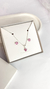 Conjunto zircônia coração rosa bebê - loja online