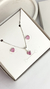 Conjunto zircônia coração rosa bebê - comprar online