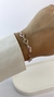 Imagem do Pulseira zircônias e coração rosa bebê