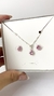 Conjunto zircônia gota rosa candy na internet