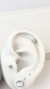 Piercing haste zircônia quadrada embutida 4mm - comprar online