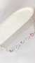 Pulseira zircônias e coração rosa bebê - loja online