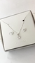 Conjunto coração zircônia cristal