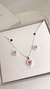 Conjunto coracao zircônia rosa claro - comprar online